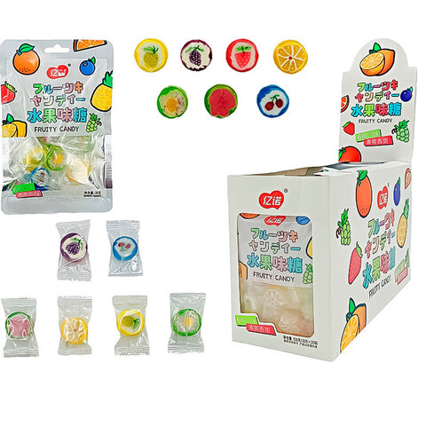 Леденцы фруктовые ассорти Yinuo 1кор*12бл*20шт, 25гр