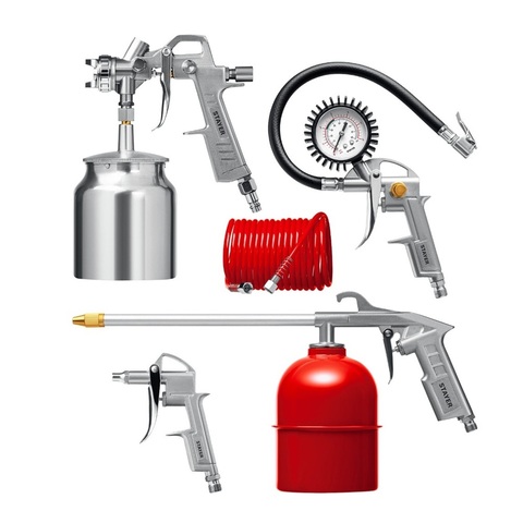 STAYER ORION-5S, 5 предметов, с нижним бачком, универсальный набор пневмоинструмента (06487-H5)