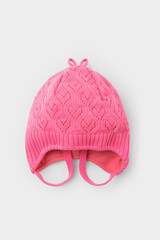 шапка  для девочки  КВ 20341/1/насыщенный коралл