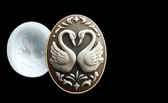 Силиконовый молд Камея Лебеди