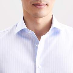 Сорочка мужская Seidensticker Shaped Fit 01.845437-10 голубая в белую полоску