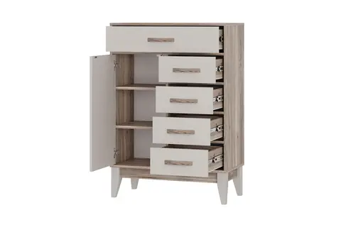 Комод Скандика КМ-13 дуб смоки / кашемир