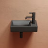 Ceramica Nova Element CN6051RMDH Умывальник подвесной прямоугольный (чаша справа, отверстие под смеситель слева), 41.7x21.7, цвет: темный антрацит матовый