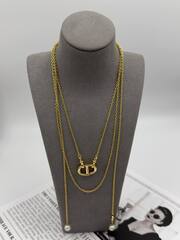 Колье цепочка длинная с подвесками style by DIOR