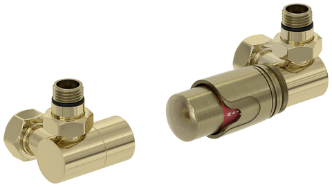 Сунержа 020-1422-0001 Терморегулятор автоматический 3D правый G 1/2" НР х G 3/4" НГ / набор (Шампань)