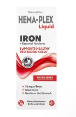 NaturesPlus Hema-Plex, жидкое железо и необходимые питательные вещества, ягодный вкус, 250 мл (8,5 жидк. унции)
