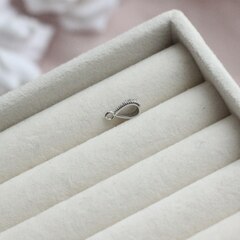 УЦЕНКА!!! Бейл, держатель для кулона с фианитами, 10*4 мм, родий, У091