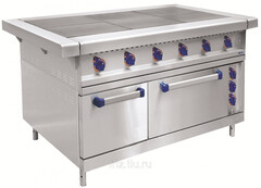 Плита электрическая шестиконфорочная с жарочным шкафом Abat ЭП-6ЖШ-01 (нержавеющая сталь)