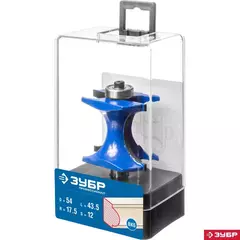 ЗУБР 54 x 51 мм, радиус 12.7 мм, фреза полустержневая с подшипником, Профессионал (28722-54)