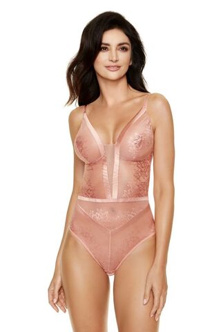 Боди Porto из эластичной сетки с цветочным рисунком - Gorteks Porto body