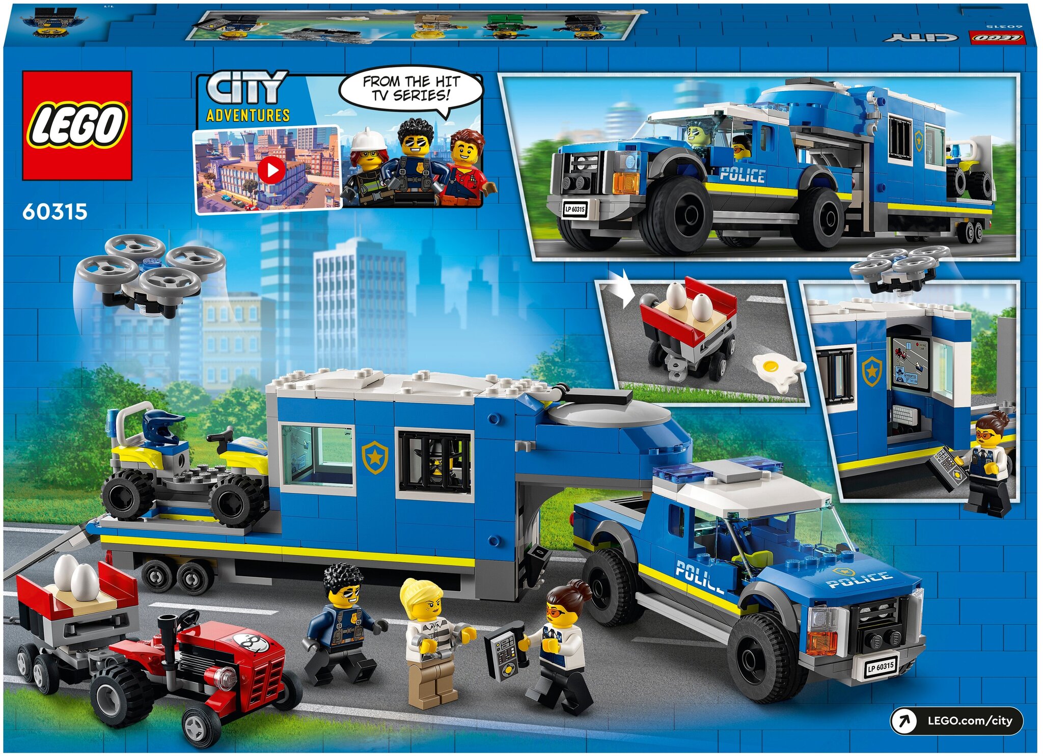 Конструктор LEGO City Police 60315 Полицейский мобильный командный трейлер  60315 купить в интернет-магазине Layon.ru