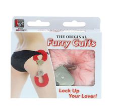 Металлические наручники с розовой меховой опушкой METAL HANDCUFF WITH PLUSH PINK - 