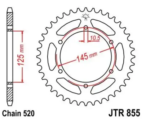 Звезда ведомая Ognibene 7074-R45 (JTR855.45)