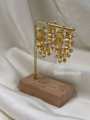 Серьги Скиапар. золотые с жемчужинами