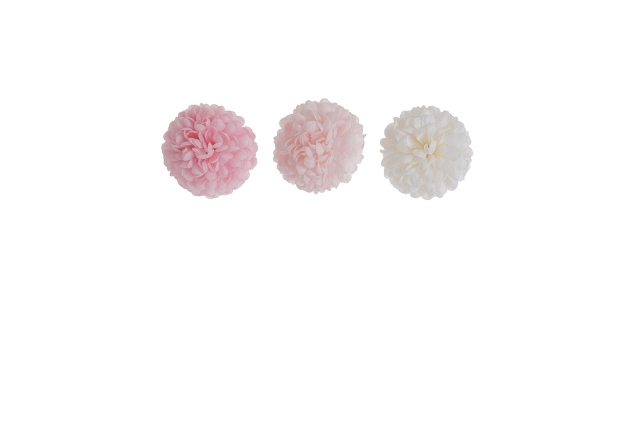 Подвесной цветочный шар розовый/светло-розовый/белый в ассортименте малый
