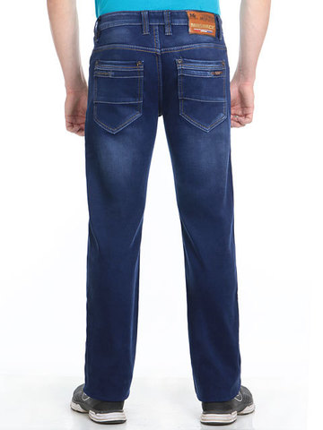 M51-H1133L джинсы мужские утепленные, синие