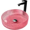Раковина накладная стеклянная ABBER Glas AK2301R рубиновая