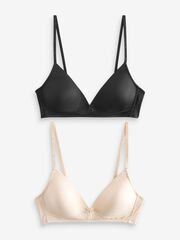 Бюстгалтер для девочки Next 553-037, 2 шт., Бежевый, Черный