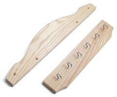 Киевница навесная из ясеня, с крюками (на 6 киев, цвет ясень)