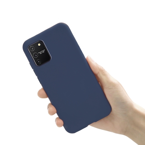 Силиконовый чехол Silicone Cover для Samsung Galaxy S10 Lite 2020 (Темно-синий)
