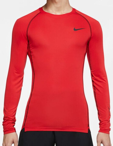 Термобелье Nike Pro Dri-Fit Tight Top LS M - university red/black/black