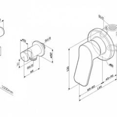 Гигиенический душ со смесителем, черный,, AM.PM X-Joy - F40H85A22