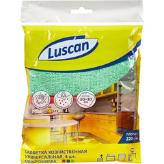 Салфетка хозяйственная Luscan универсальн микрофибра 220г 30х30см 4шт/уп