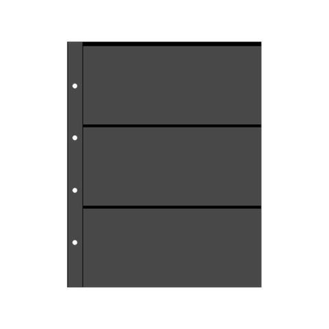 Лист для банкнот на 3 ячейки (97*225). GRAND 245*310. На черной основе (двухсторонний)  (СОМС)
