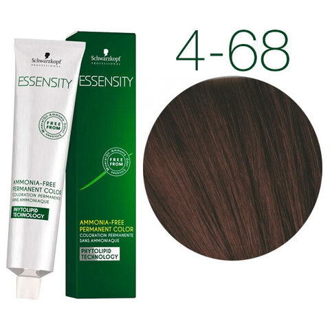 Schwarzkopf Professional Essensity 4-68 (Cредне коричневый шоколадный красный) - Безаммиачный краситель для волос