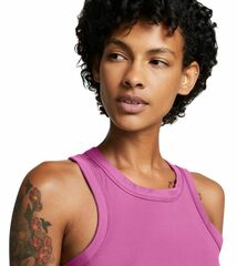 Топ теннисный Nike One Fitted Dir-Fit Short Sleeve Crop Tank - playful pink/black