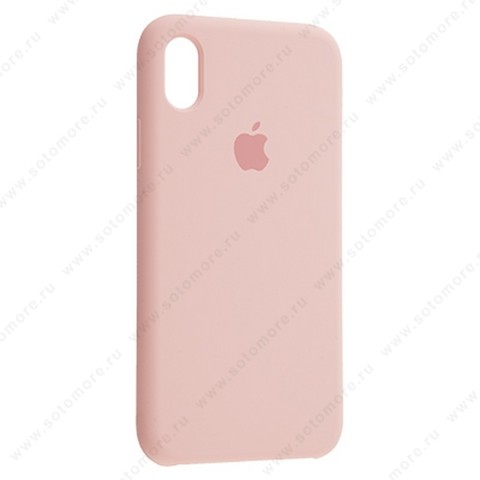 Накладка Silicone Case для Apple iPhone XR розовый