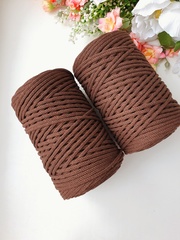 Chocolate cotton cord 3 mm