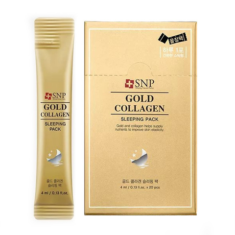 SNP Ночная маска на основе золота GOLD COLLAGEN SLEEPING PACK 4 мл