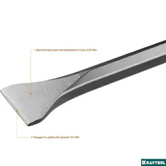 KRAFTOOL ALLIGATOR, 75 x 400 мм, HEX 28, пикообразное зубило (29341-00-400)