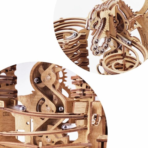 Деревянный конструктор-марбл Дракон от IDventure - marble сборная модель, 3D пазл, марблс, катание шариков