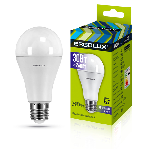 Лампа Ergolux LED-A70-30W-E27-6K (Дневной свет)
