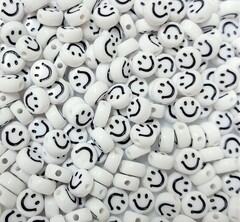 Бусины смайлики, р. 7х3 мм, 50 гр