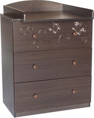 Комод детский Бабочки съемный пеленальный стол (белый)