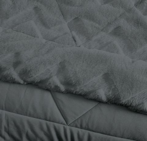 Плед Arya Dahlia Zigzag (200*220 см) - Серый - купить 1