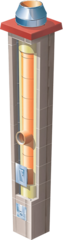 Керамический дымоход TONROHR STANDART 140, 160, 180, 200 мм.
