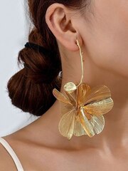 Серьги ZARA длинные с подвесками ЦВЕТЫ