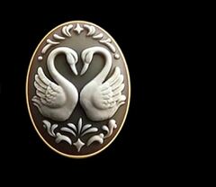 Силиконовый молд Камея Лебеди
