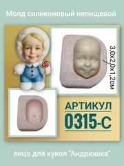 0315-С Молд силиконовый непищевой лицо для кукол 