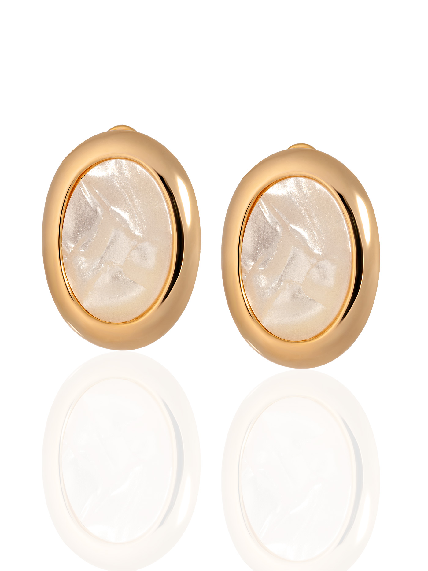 Серьги бижутерные с перламутром