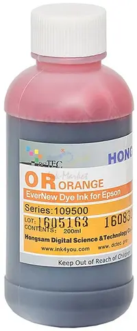 Чернила водные DCTec 7900D orange dye  200мл. Серия 109500