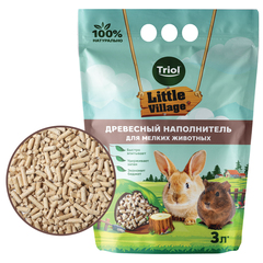Triol наполнитель для мелких животных древесный, 3л