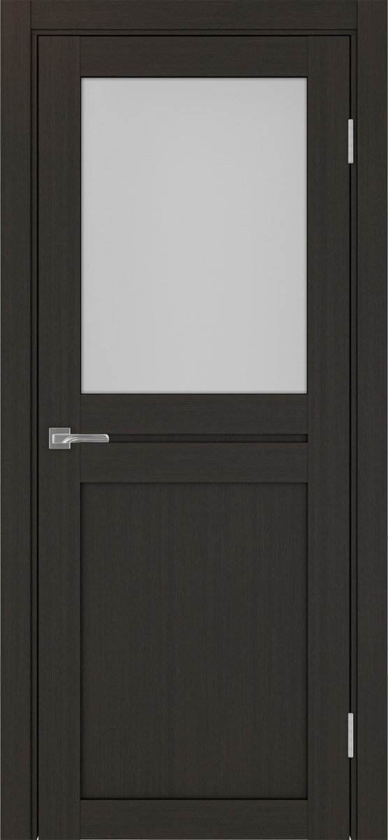 Дверь межкомнатная Оптима Порте Турин 520.211, цвет венге, экошпон, стекло мателюкс