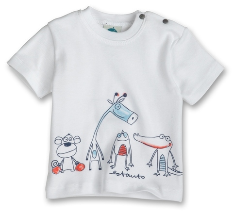 Белая футболка с рисунком Eat Ants by Sanetta