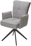 Стул PONCE 360 град. поворот. Brego-07 Серый, ткань/ XD841-16 Серый, букле/ Черный