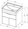 Aquanet 310148 Тумба Ирис new 60 подвесная 1 ящ. 2 фасада цв.белый глянец (310148)